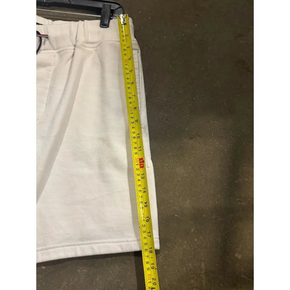 Tommy Hilfiger White Fleece Sweat Shorts Men's Size Medium -7